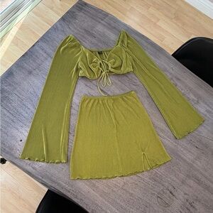 Wild Fable Green Ribbed 2-Piece Set – Size S